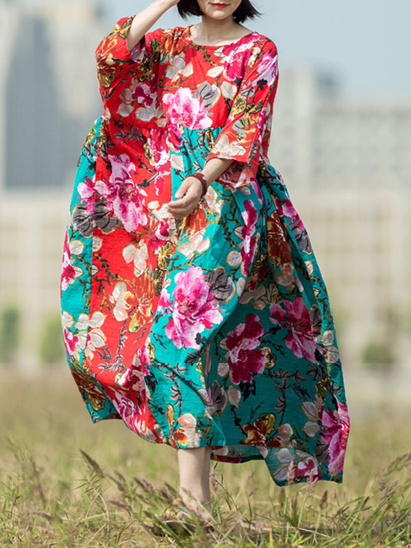 Robe dahlia smock