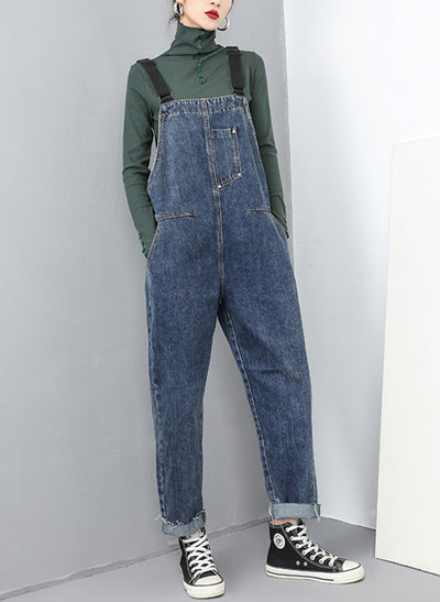 Dungarees, cotton denim, style overall, Non-Stretchable, Painted and washed pattern, Adjustable Straps
