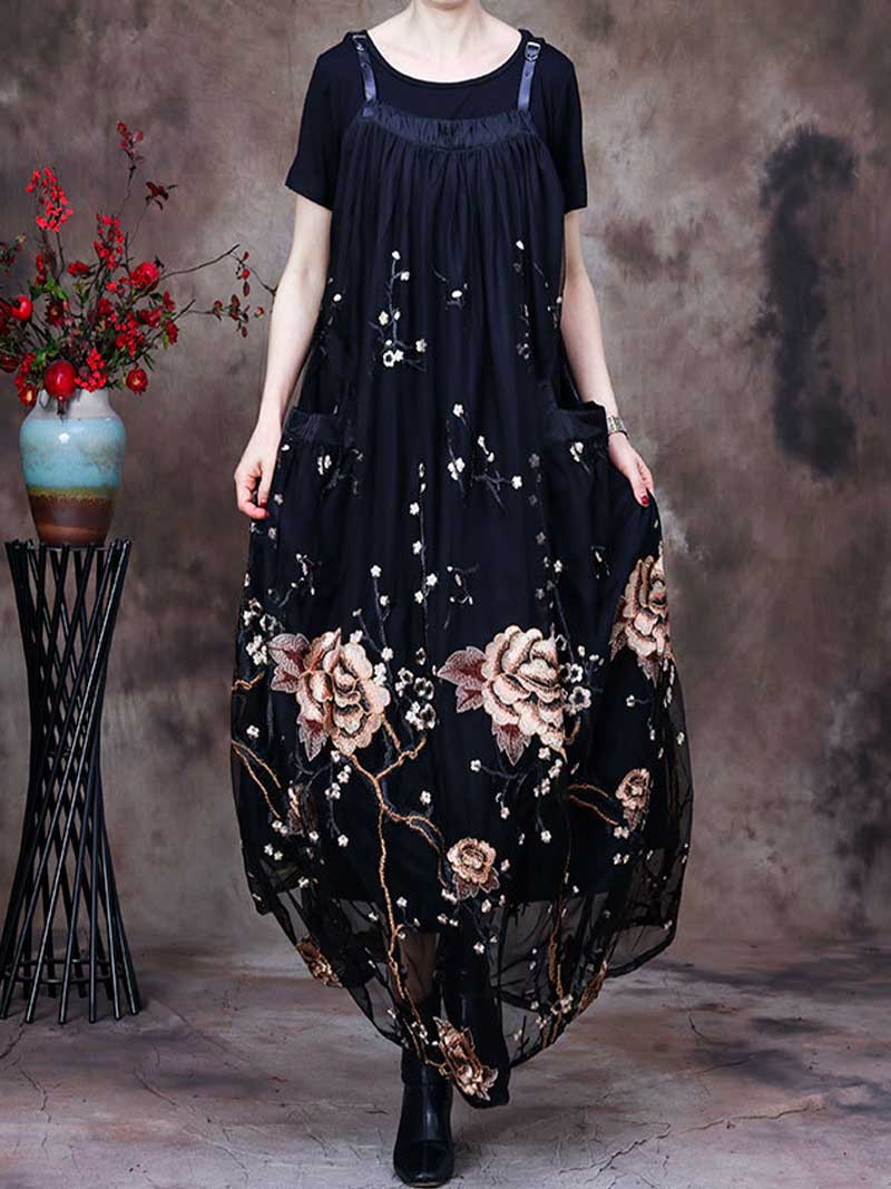 printed floral maxi dress 