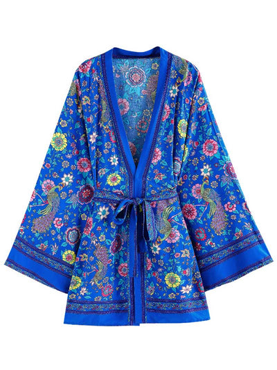 Birthday Wear Cotton Floral Printed Kimono