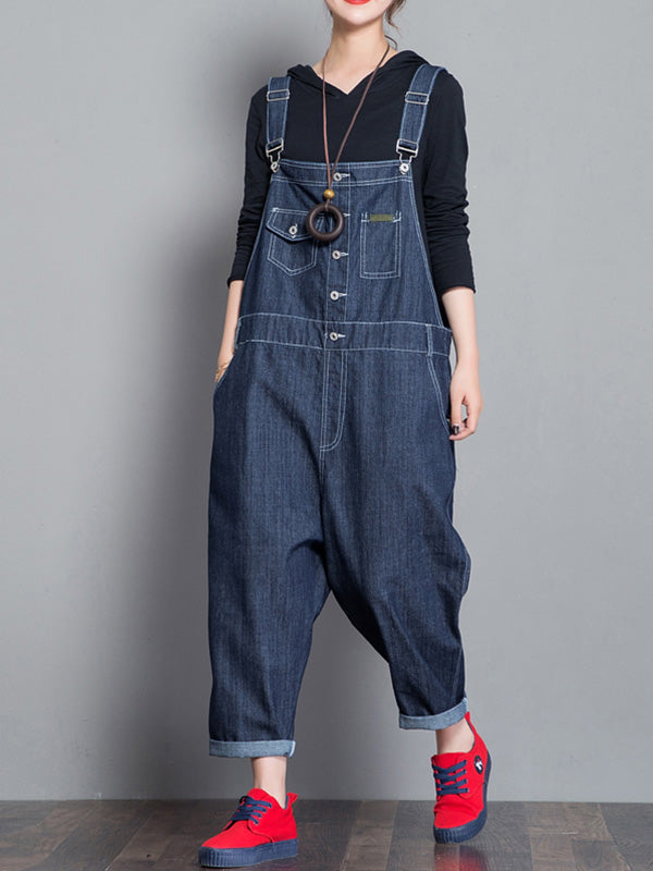 Dungarees, cotton denim, vintage, overall, Pockets