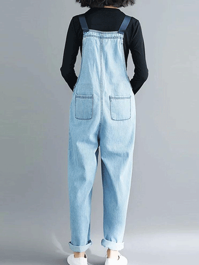 Dungarees, cotton denim, jeans, vintage retro style, overall, pockets