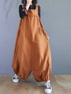 Eva trends Cotton Overall Baggy Dungarees, Plain Overall, ,vintage retro style overall, Adjustable straps, High Waist