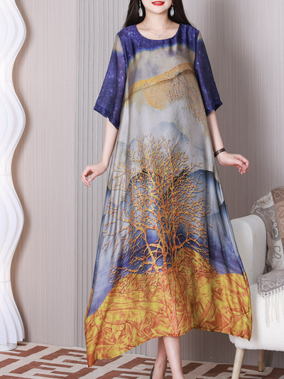 Women's Purple A-line Dress