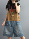 Dungarees, denim, vintage retro style overall, Short Dungaree