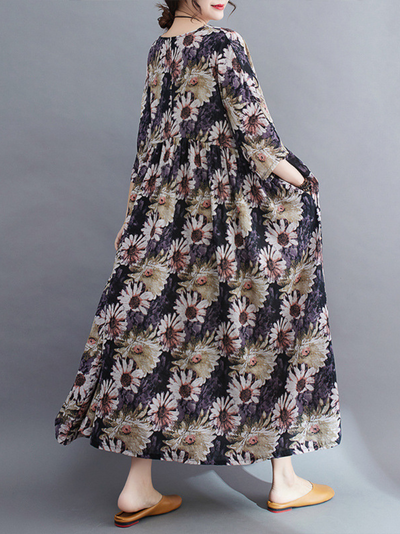 Women's Floral Smock Dress