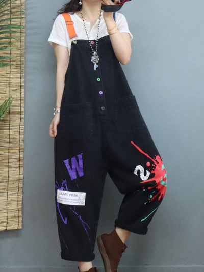 Women's High-Waist Overalls