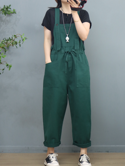 Women's Green Stylish Overalls