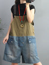 Dungarees, denim, vintage retro style overall, Short Dungaree