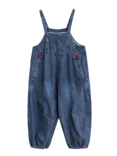 women's long denim overalls
