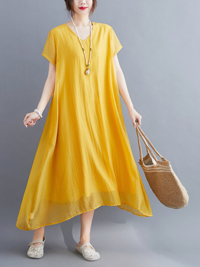 Women's Cotton A-line Dress