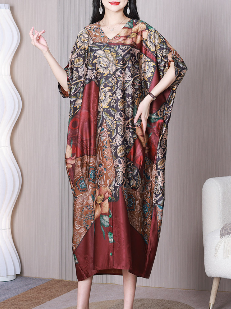 Women's V-neck A-line Dress