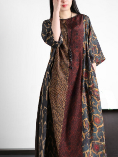 Lovely Soul Women's Round Neck A-line Dress