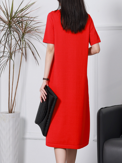 Women's Red Midi-Dress