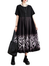 Women's Black Cotton Dress
