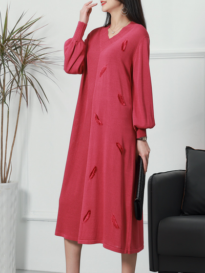 Women's Red Midi-Dress