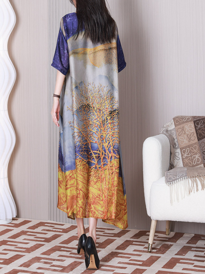 Women's Short Sleeves  A-line Dress