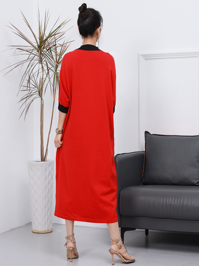 Women's Spring Short-Sleeve midi dress