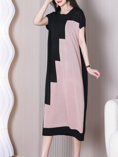 Women's Short Sleeves Midi Dress