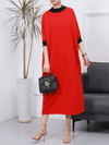 Women's red midi dress