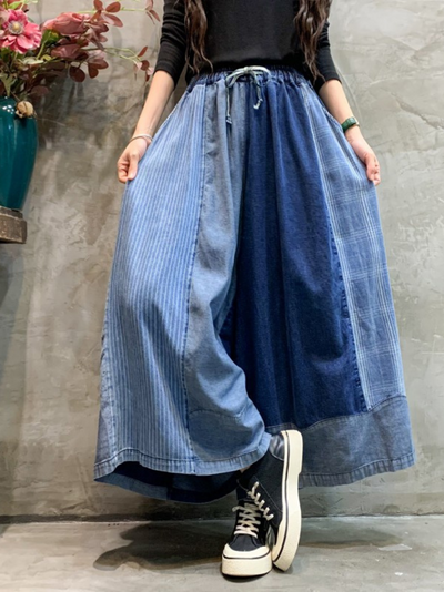 Women's Blue Bottom Pants