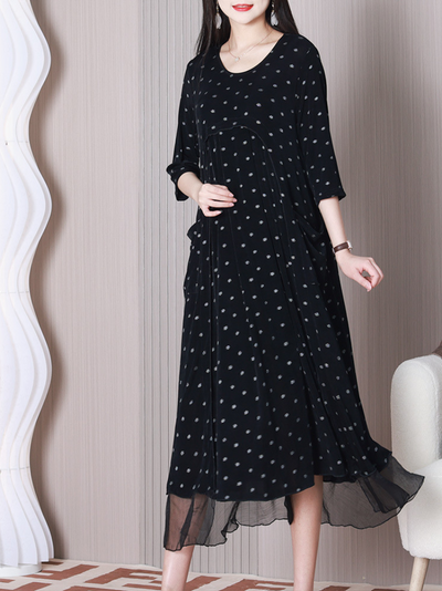 Women's Polka Dot A-line Dress