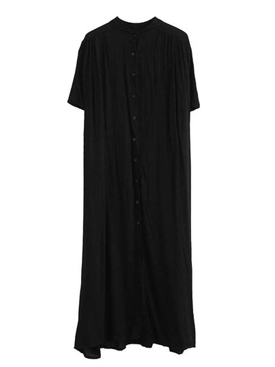 Evatrends Cotton Shirt dress, Short sleeves, Plain Dress, front buttons with open style, Shirt Dress, Different Color