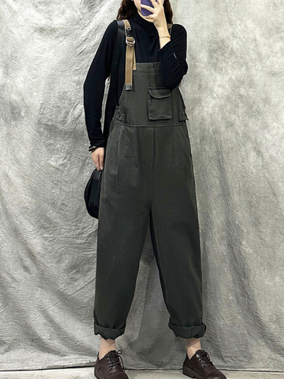 Women's Gray Overalls