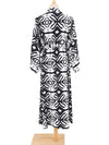 Evatrends cotton gown robe printed kimonos, Outerwear, Rayon 100%, Nightwear, long kimono, Board Sleeves, different color, loose fitting, Printed, fashionshow, kimono,