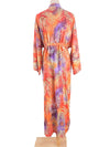 Evatrends cotton gown robe printed kimonos, Outerwear, Rayon 100%, Nightwear, long kimono, Board Sleeves, different color, loose fitting, Printed, fashionshow, kimono,