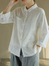 Touch of Soul Square Collar Pleated Shirt