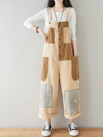 Dungarees cotton denim ripped jeans floral vintage retro style overall