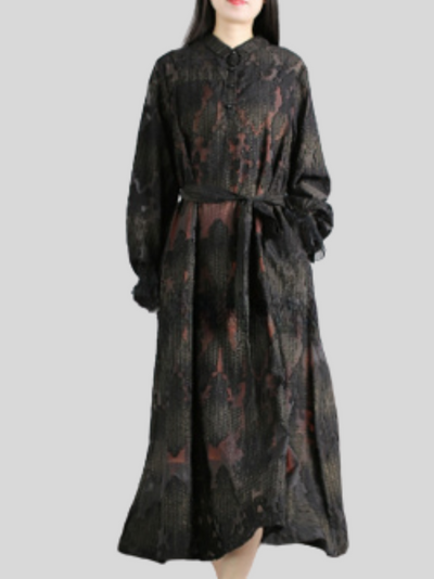 Women's Black A-line Dress