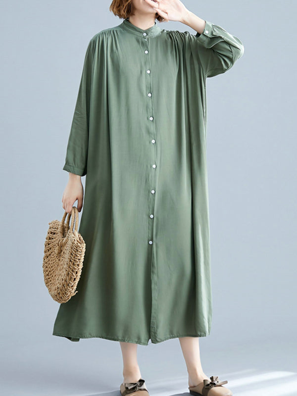 Ella es todo el vestido de camisa midi tiki