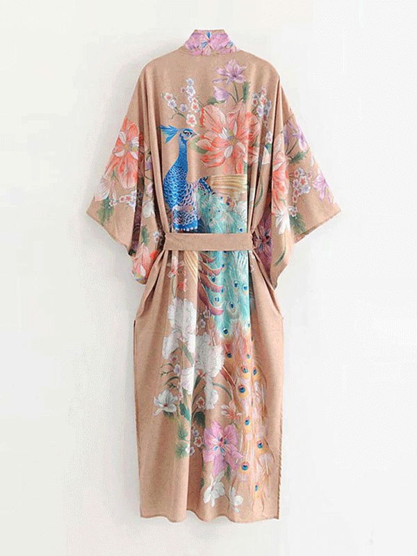Floral Relaxed Fit Kimono Gown