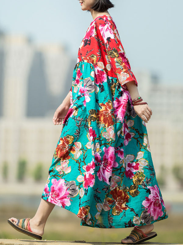 Robe dahlia smock