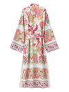 Night Wear Multicolor Floral Kimono Duster Robe
