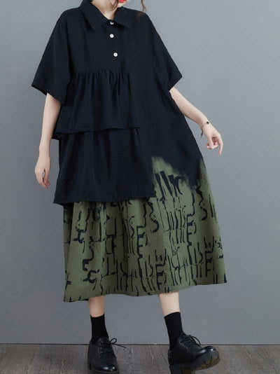 Pendulum  Contrasting A-Line Shirt Dress
