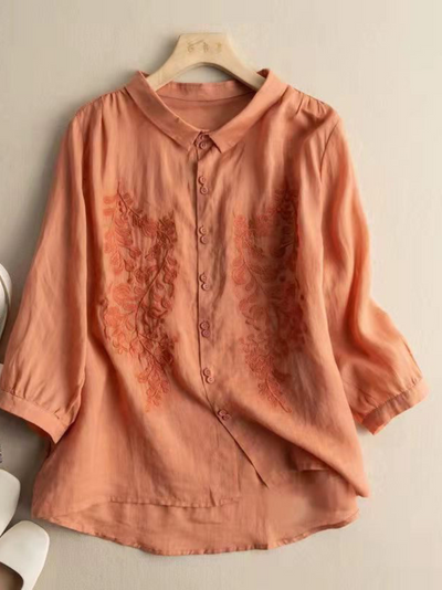 women's orange top