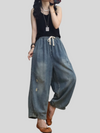 Women's Blue Loose Pants