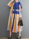 Polka Dot Print Short Sleeves A-Line Dress