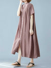 Evatrends Cotton Shirt dress, Short sleeves, Plain Dress, front buttons with open style, Shirt Dress, Different Color