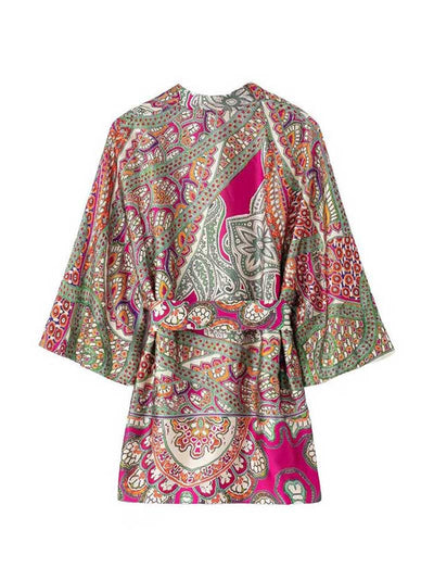 Summer Women's Paisley Print jacket Kimono