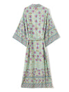 Evatrends cotton gown robe printed kimonos, Outerwear, Cotton, V. Neck, Nightwear, long kimono, Kimono Broad sleeves, loose fitting, Floral Print, Belted