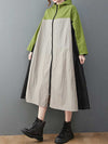 Hooded Windbreaker jacket style A-Line Dress