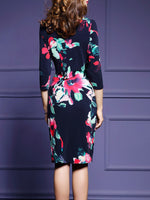 Vestido midi de la flor de la reina