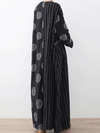 Chalk Bubbles Black Maxi Dress