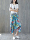 Close Your Eyes Ethnic Style Ripped  Printed Yesterday's Crope Denim Pant