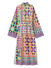 Party Wear Multicolor Printed Duster Robe Kimono
