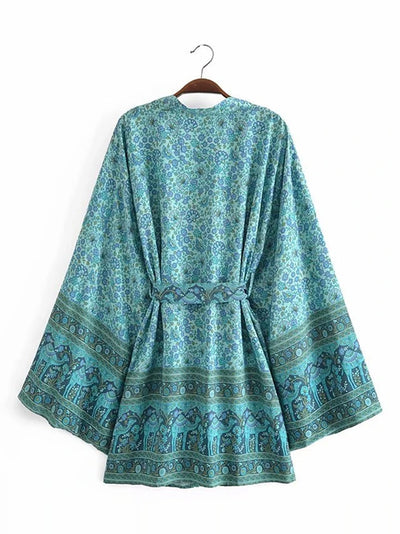 Evatrends cotton gown robe printed kimonos